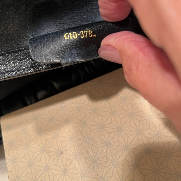 Gucci original clutch bag navy with red stripe in perfect condition. - Picture 7 of 7